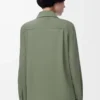 Shirt in stretch viscose Light Khaki Green Shirt in stretch viscose Light Khaki Green
