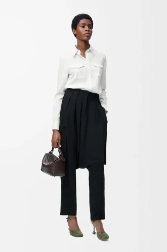 Shirt in stretch viscose White