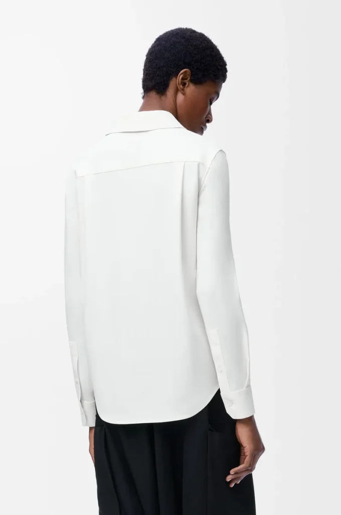 Shirt in stretch viscose White Shirt in stretch viscose White