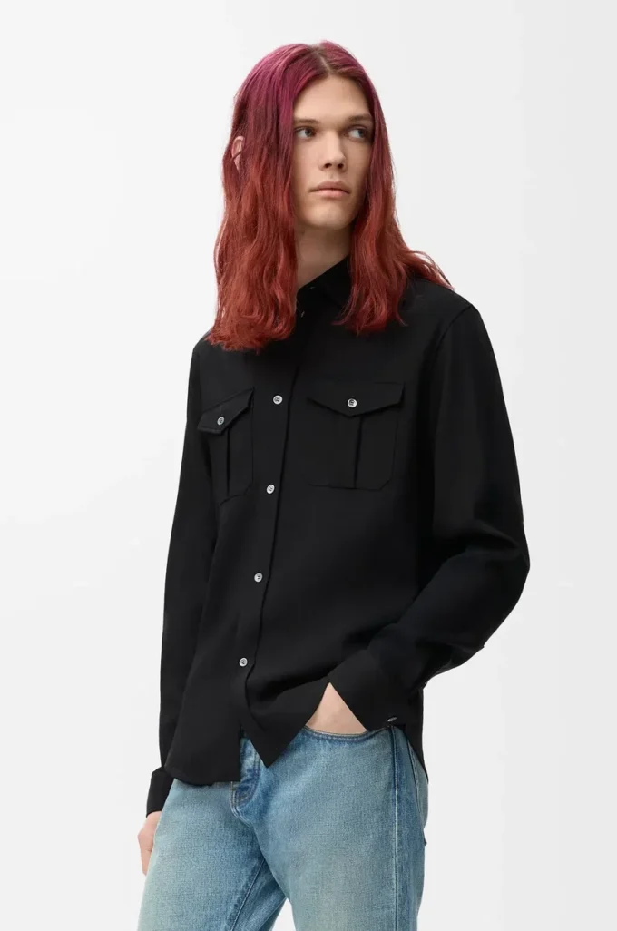 Shirt in viscose blend Black Shirt in viscose blend Black