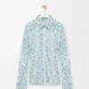 Shirt in viscose White/Blue Shirt in viscose White/Blue