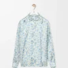 Shirt in viscose White/Blue