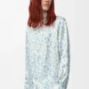 Shirt in viscose White/Blue