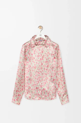 Shirt in viscose White/Pink