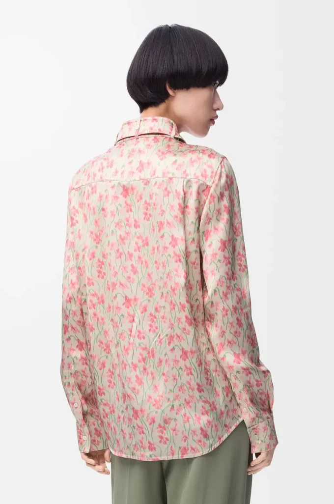 Shirt in viscose White/Pink Shirt in viscose White/Pink