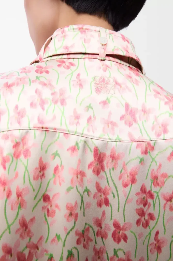 Shirt in viscose White/Pink Shirt in viscose White/Pink