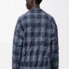 Shirt in wool and cotton Navy Blue