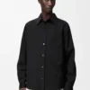Shirt in wool Black