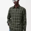 Shirt in wool blend Khaki/Black Shirt in wool blend Khaki/Black
