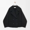 Short coat in wool Black Short coat in wool Black