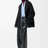Short coat in wool Black Short coat in wool Black