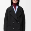 Short coat in wool Black Short coat in wool Black