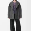 Short coat in wool Grey Melange Short coat in wool Grey Melange