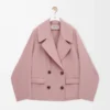 Short coat in wool Pink Short coat in wool Pink