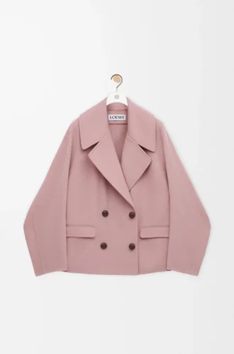 Short coat in wool Pink