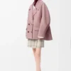 Short coat in wool Pink Short coat in wool Pink