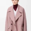 Short coat in wool Pink Short coat in wool Pink