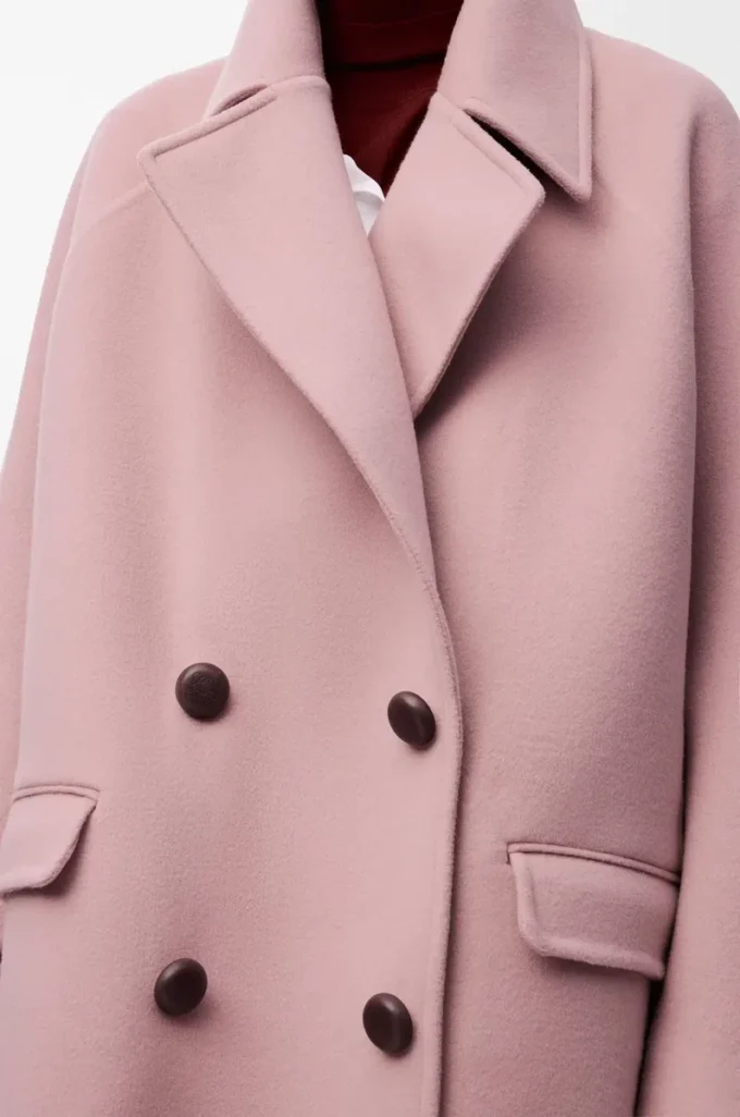 Short coat in wool Pink Short coat in wool Pink