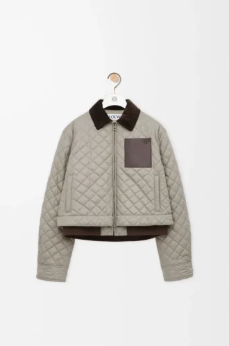 Short jacket in technical fabric Medium Grey
