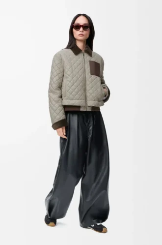 Short jacket in technical fabric Medium Grey