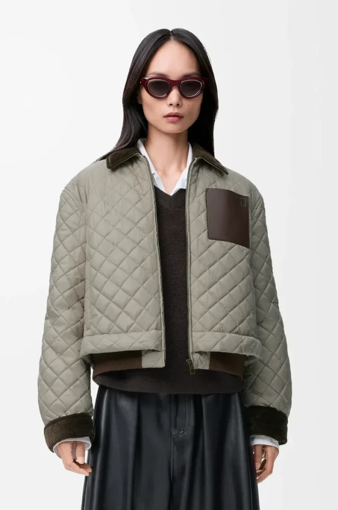 Short jacket in technical fabric Medium Grey Short jacket in technical fabric Medium Grey