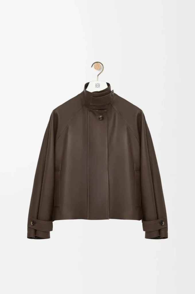 Short parka in nappa calfskin Dark Green Short parka in nappa calfskin Dark Green