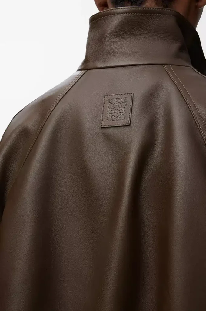 Short parka in nappa calfskin Dark Green Short parka in nappa calfskin Dark Green