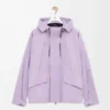 Short parka in technical cotton Lilac Short parka in technical cotton Lilac