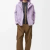 Short parka in technical cotton Lilac Short parka in technical cotton Lilac