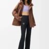 Short parka in technical cotton Toffee Short parka in technical cotton Toffee