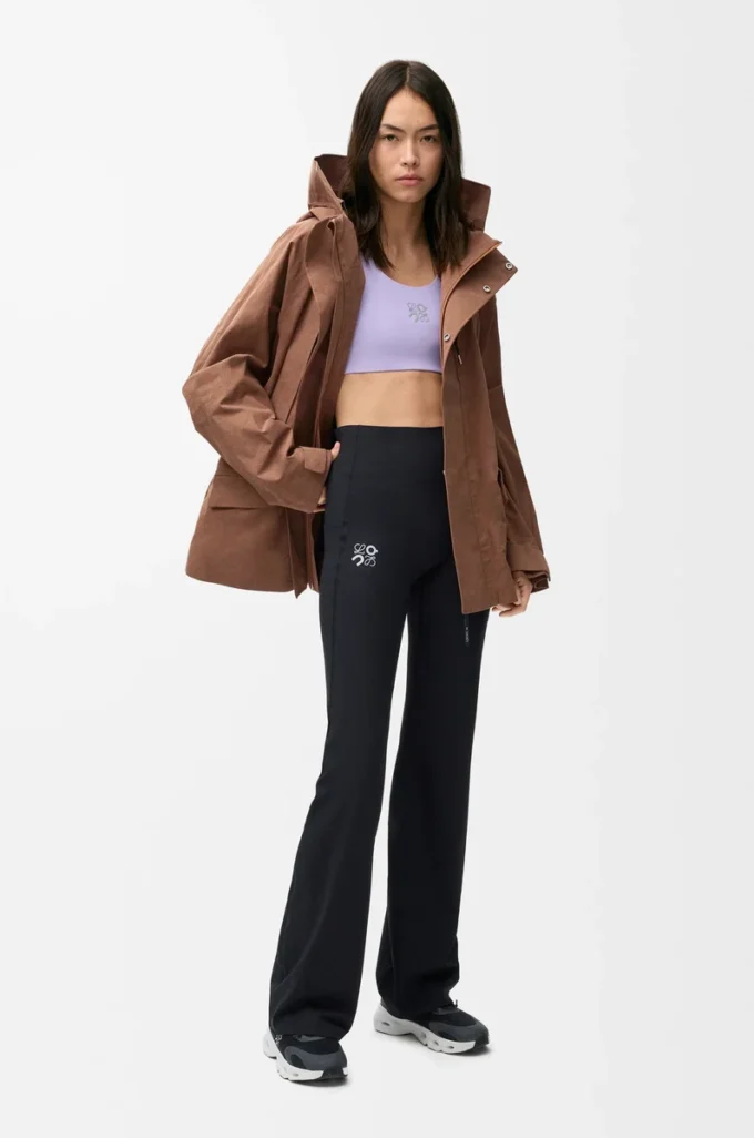 Short parka in technical cotton Toffee Short parka in technical cotton Toffee