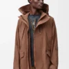 Short parka in technical cotton Toffee Short parka in technical cotton Toffee