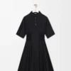Short sleeve dress in cotton Black Short sleeve dress in cotton Black