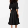 Short sleeve dress in cotton Black Short sleeve dress in cotton Black
