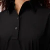 Short sleeve dress in cotton Black Short sleeve dress in cotton Black