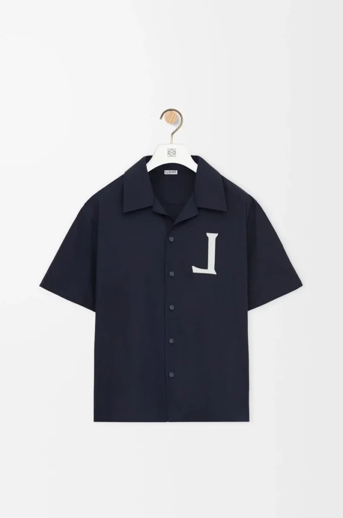 Short sleeve shirt in cotton Dark Navy
