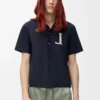 Short sleeve shirt in cotton Dark Navy