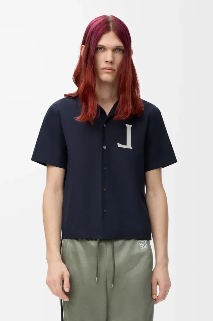 Short sleeve shirt in cotton Dark Navy