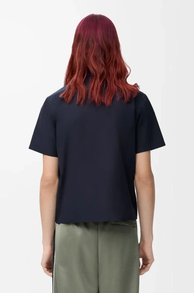Short sleeve shirt in cotton Dark Navy