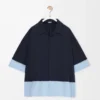Short sleeve shirt in cotton Dark Navy/Light Blue