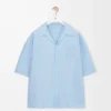 Short sleeve shirt in cotton Light Blue Short sleeve shirt in cotton Light Blue