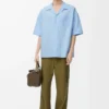 Short sleeve shirt in cotton Light Blue Short sleeve shirt in cotton Light Blue