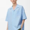 Short sleeve shirt in cotton Light Blue Short sleeve shirt in cotton Light Blue