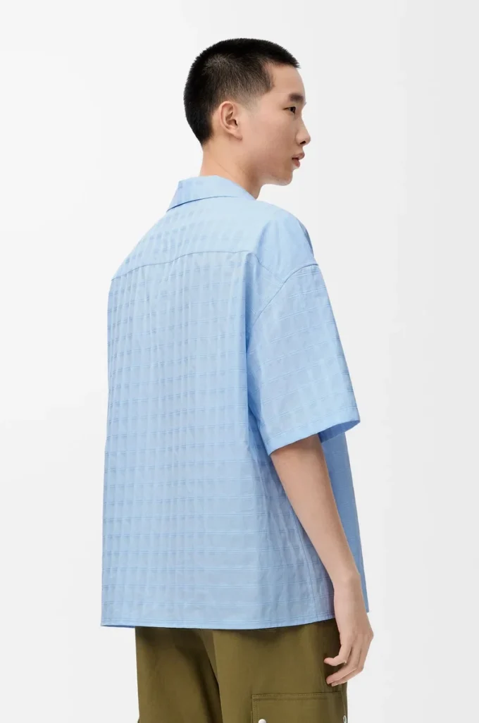 Short sleeve shirt in cotton Light Blue Short sleeve shirt in cotton Light Blue