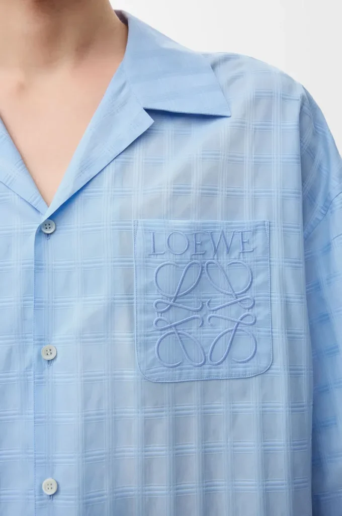 Short sleeve shirt in cotton Light Blue Short sleeve shirt in cotton Light Blue