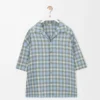 Short sleeve shirt in wool blend Light Blue/White Short sleeve shirt in wool blend Light Blue/White