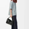 Short sleeve shirt in wool blend Light Blue/White Short sleeve shirt in wool blend Light Blue/White