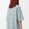 Short sleeve shirt in wool blend Light Blue/White Short sleeve shirt in wool blend Light Blue/White