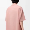 Short sleeve shirt in wool Coral Short sleeve shirt in wool Coral