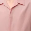Short sleeve shirt in wool Coral Short sleeve shirt in wool Coral